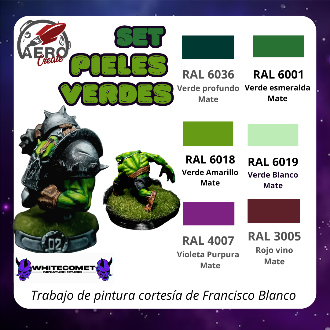 Set pieles verdes o fantasía