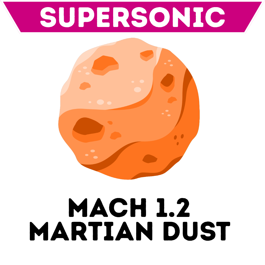 Mach 1.2 Martian Dust