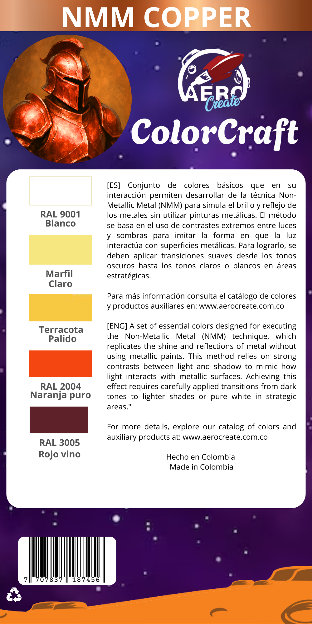 Set NMM Cobre (metal no metal)