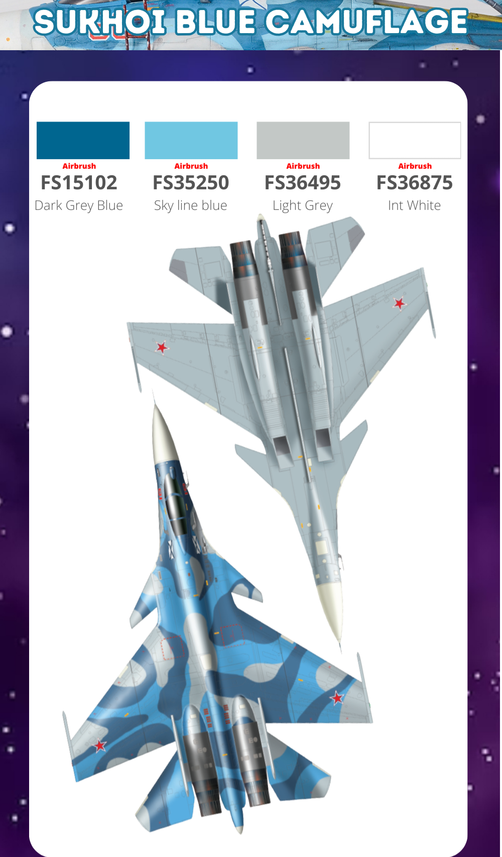 Sukhoi camuflage Paint Set