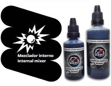 Matte Black Primer Negro Mate Airbrush Pequeño 30 Cc