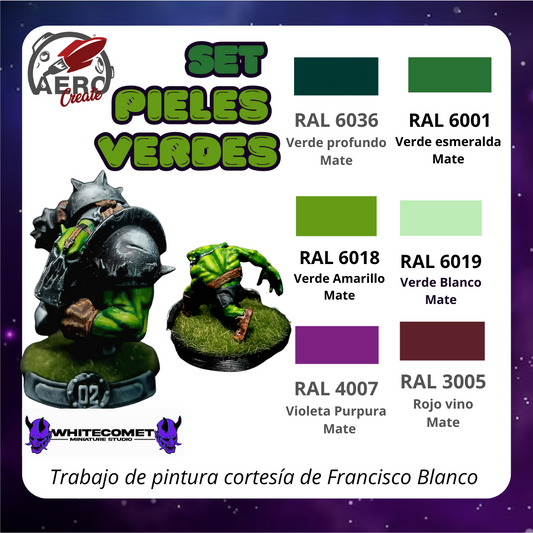 Set pieles verdes o fantasía