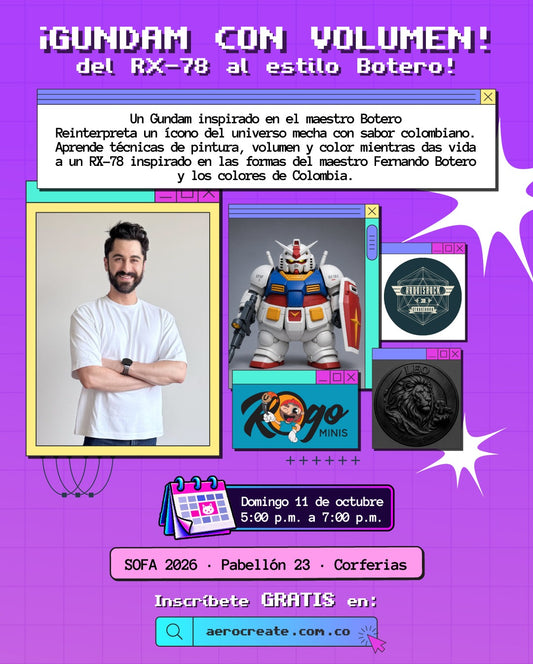 ¡GUNDAM CON VOLUMEN!
¡Del RX-78 al estilo Botero!